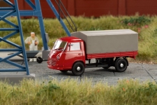 minicar 66022 - H0 - Pritschenwagen Plane hellrot
